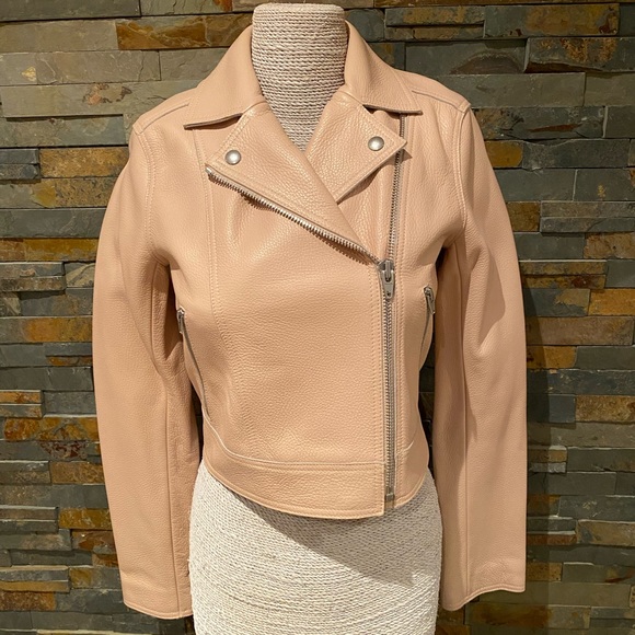 HOST PICK 🌸 T by Alexander Wang Powder Pink Leather Jacket (Multiple sizes) NWT - Picture 13 of 15